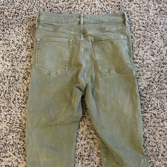 Free People Womens Slim Ankle Skinny Raw Hem Jeans Green 31 - Picture 4 of 13